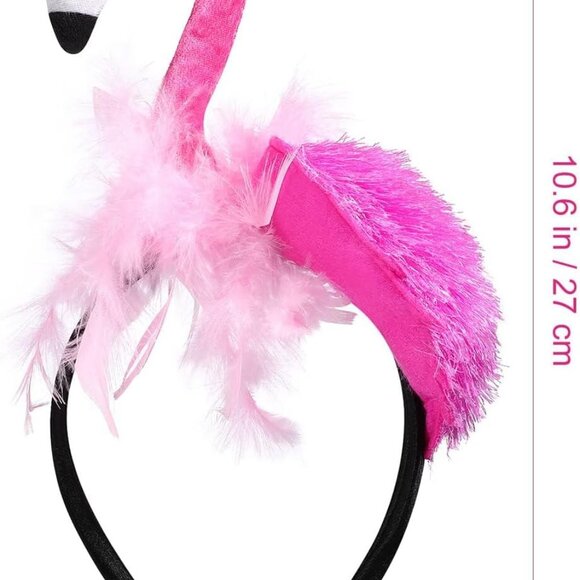 Creative Flamingo Hat Hawaii Pink Flamingo Headband Hair Tropical Accessories Fl - Picture 5 of 9